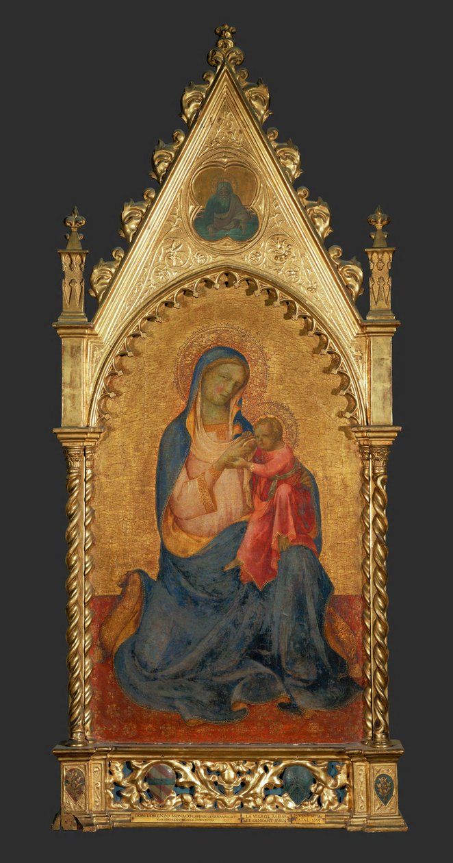 Madonna and Child, with God-Father in the Medallion on Top by Lorenzo Monaco
