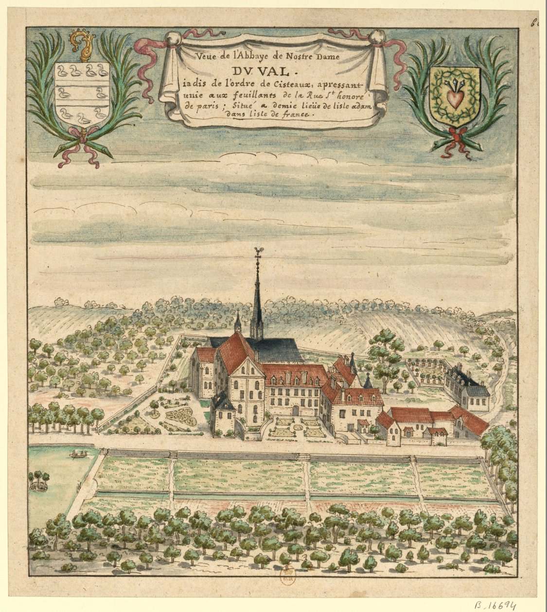 The Abbey of Notre-Dame du Val at the Beginning of the 18th Century (Val-d