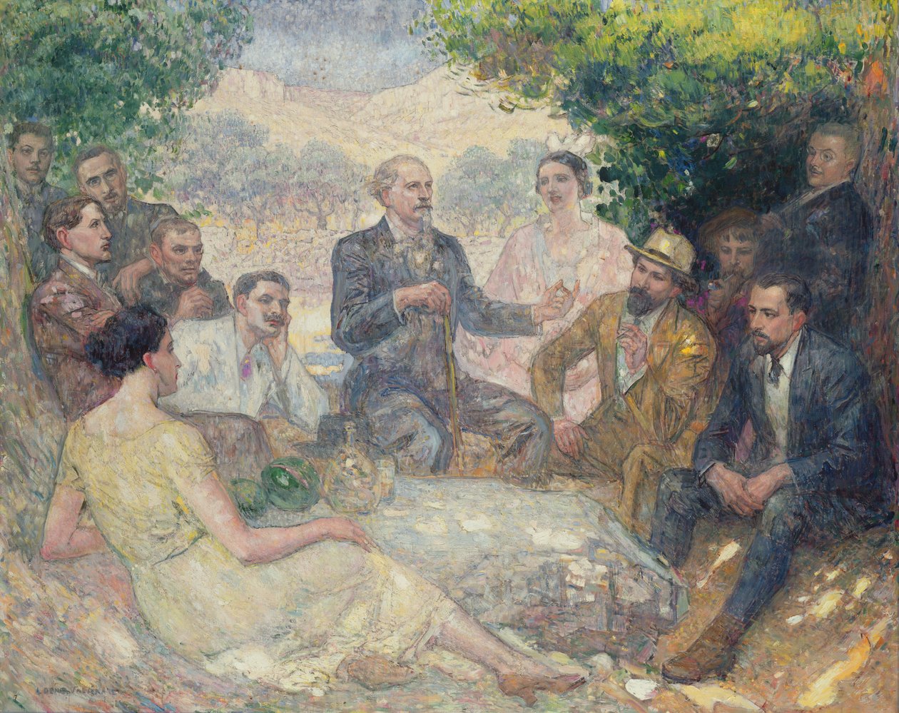Mistral and His Friends Before the Alpilles by Louis Denis Valverane