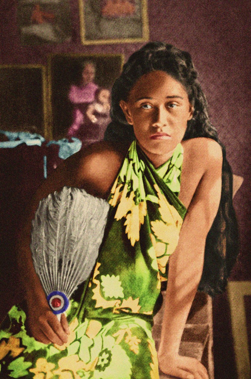Studio Portrait of Tohotaua, 1902 by Louis Grelet