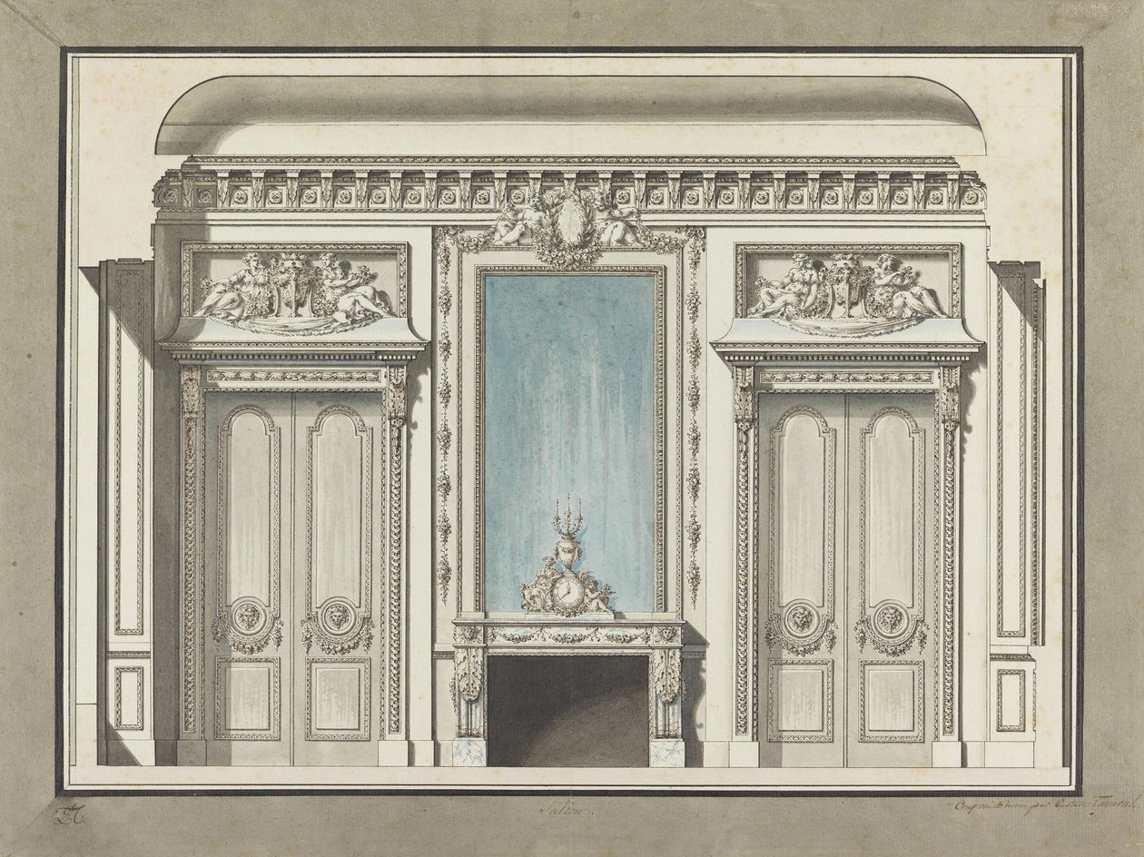 Section of a Salon by Louis Gustave Taraval