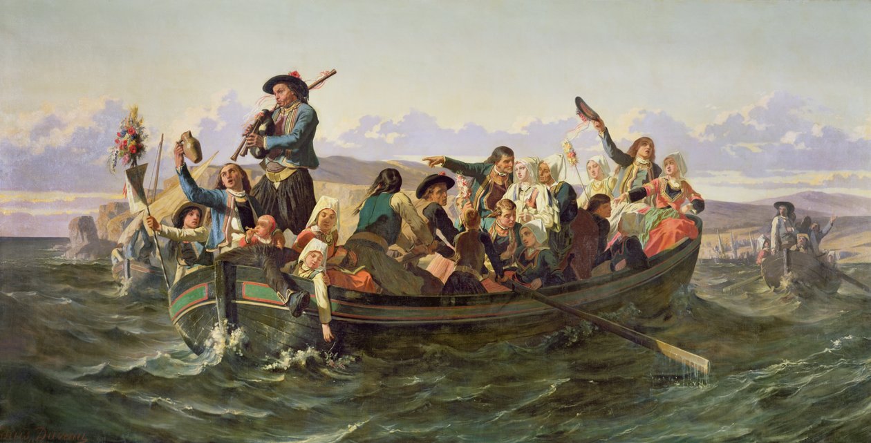 Return from the Pardon at Sainte-Anne-la-Palud by Louis-Jean-Noel Duveau