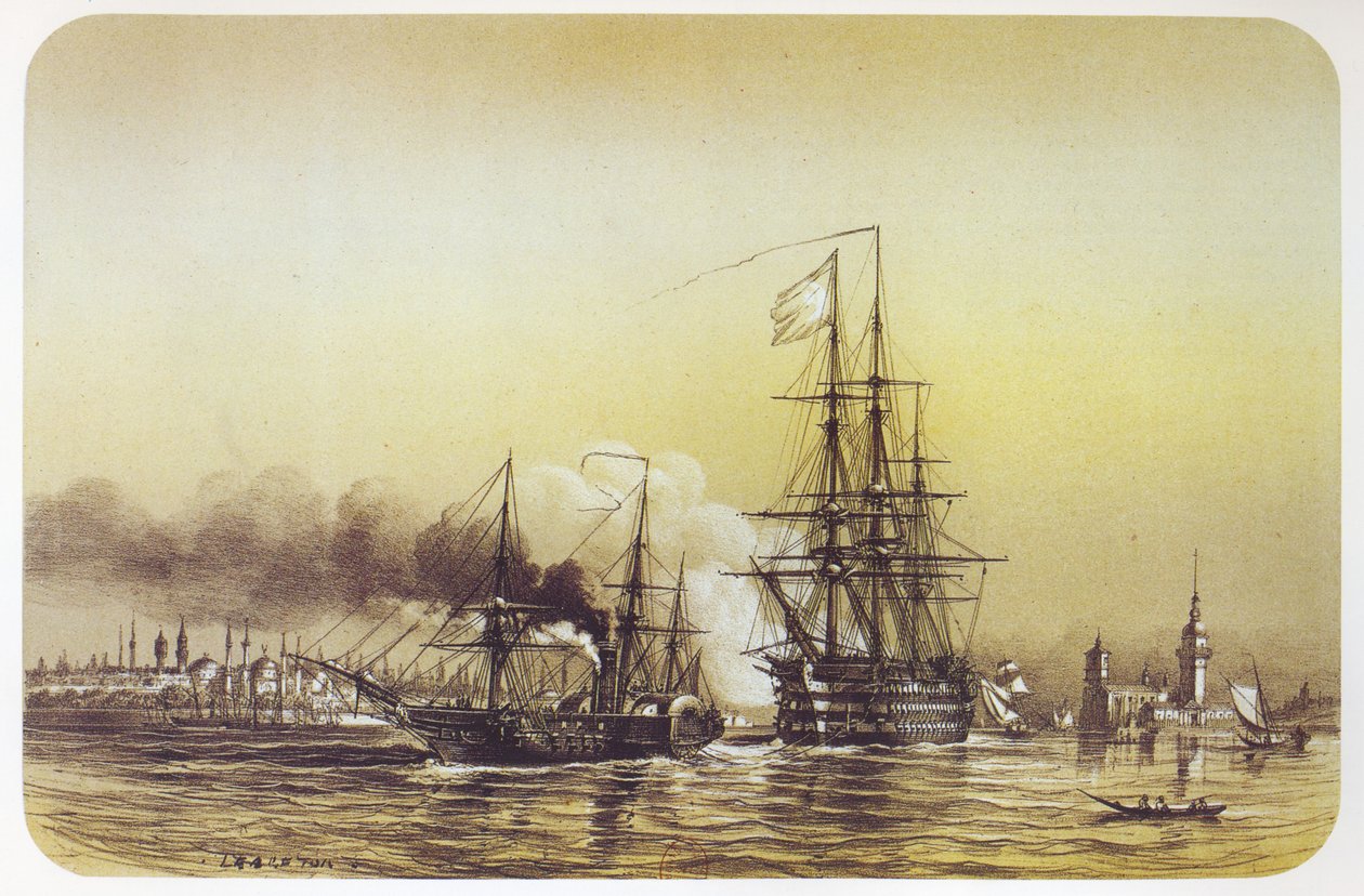 The Friedland After She Ran Aground in Constantinople by Louis Le Breton
