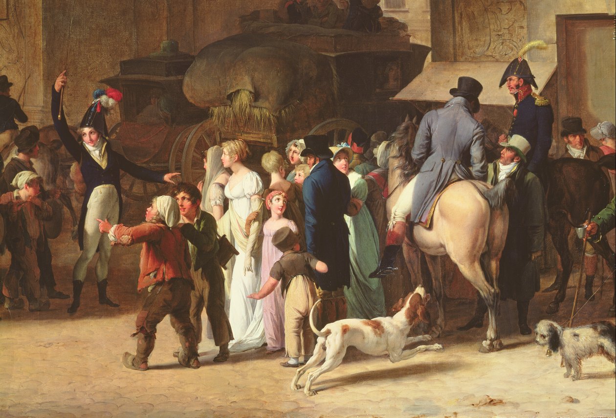 The Conscripts of 1807 Marching Past the Gate of Saint-Denis (detail)