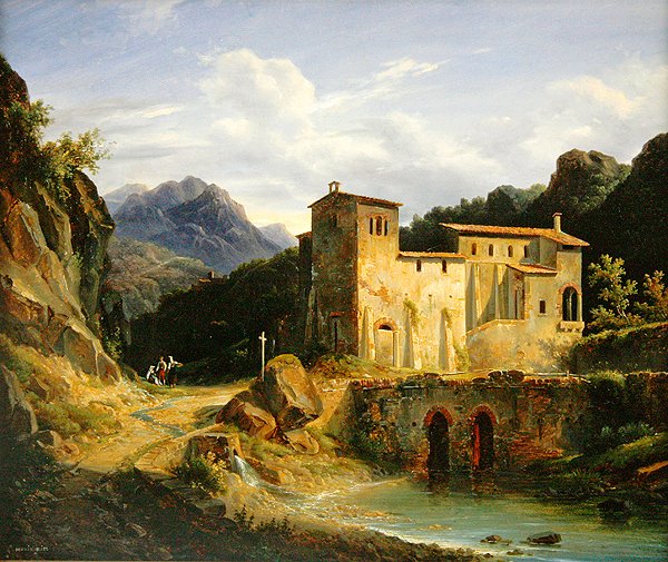 View of a Monastery by Louis Montvignier