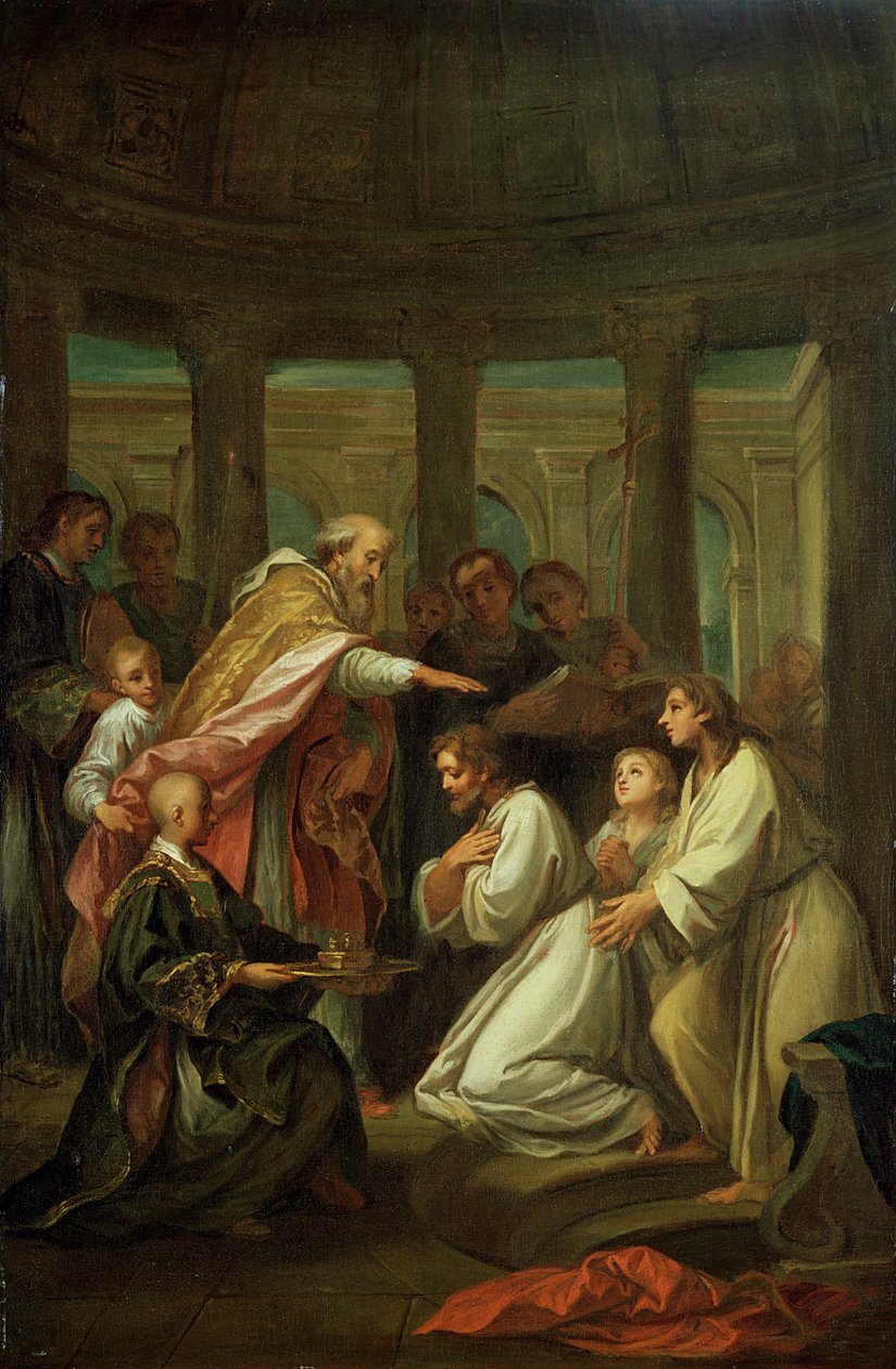 Baptism of St. Augustine (study for the decoration of the Invalides, 1702) by Louis de, the Younger Boulogne