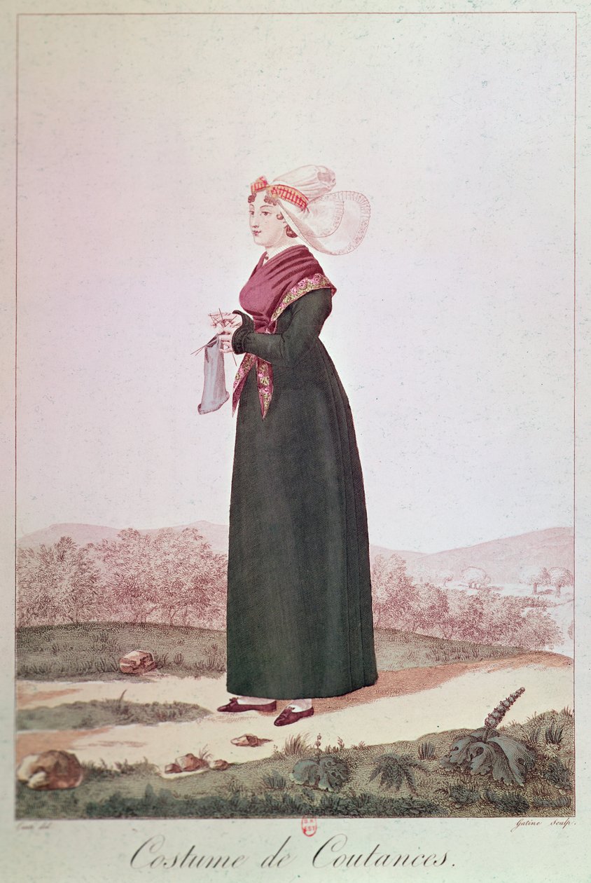 Female Costume from Coutances by Louis Marie Lante