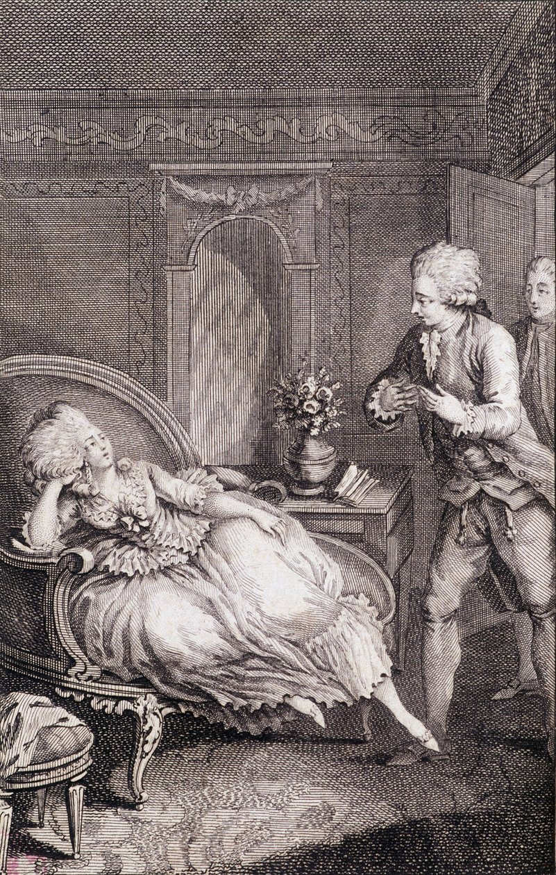 Gentleman Declaring His Love to a Lady Languishing on a Shepherdess - in 