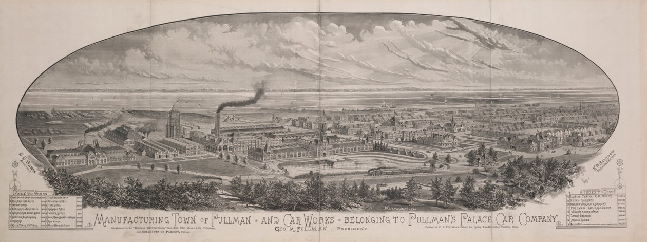 Manufacturing Town of Pullman, and Car Works Belonging to Pullman
