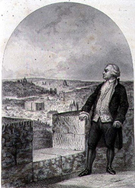 Honore Gabriel Riqueti, Count of Mirabeau on the ramparts of Paris, engraved by Philibert Langlois by Louis (after) Marckl