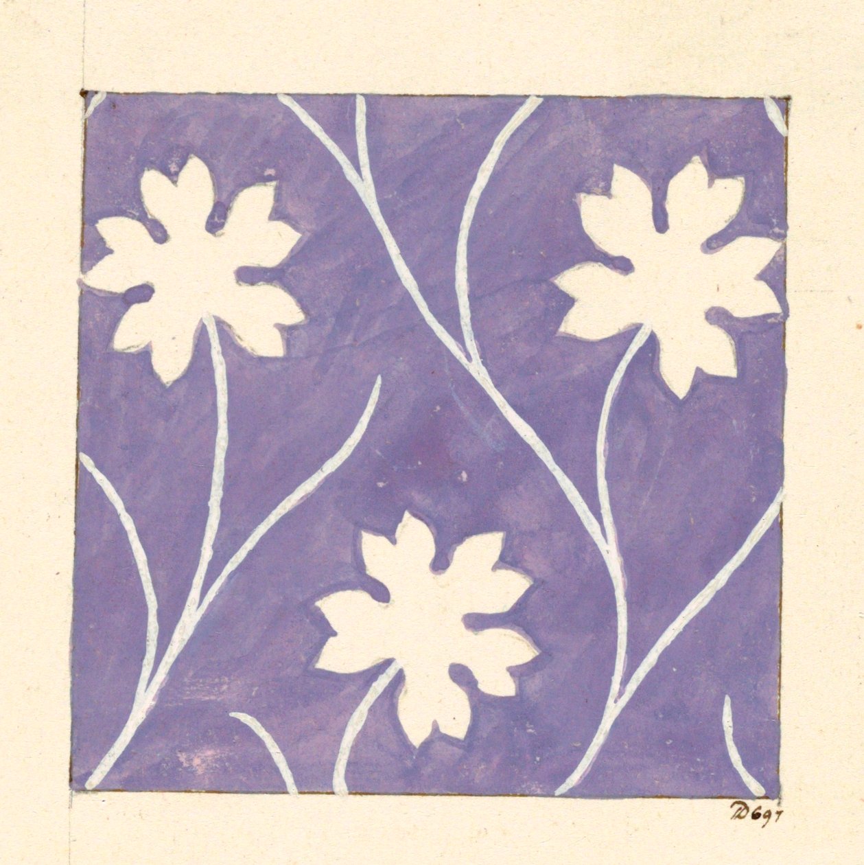 Floral Design for Printed Textile by Louis-Albert DuBois