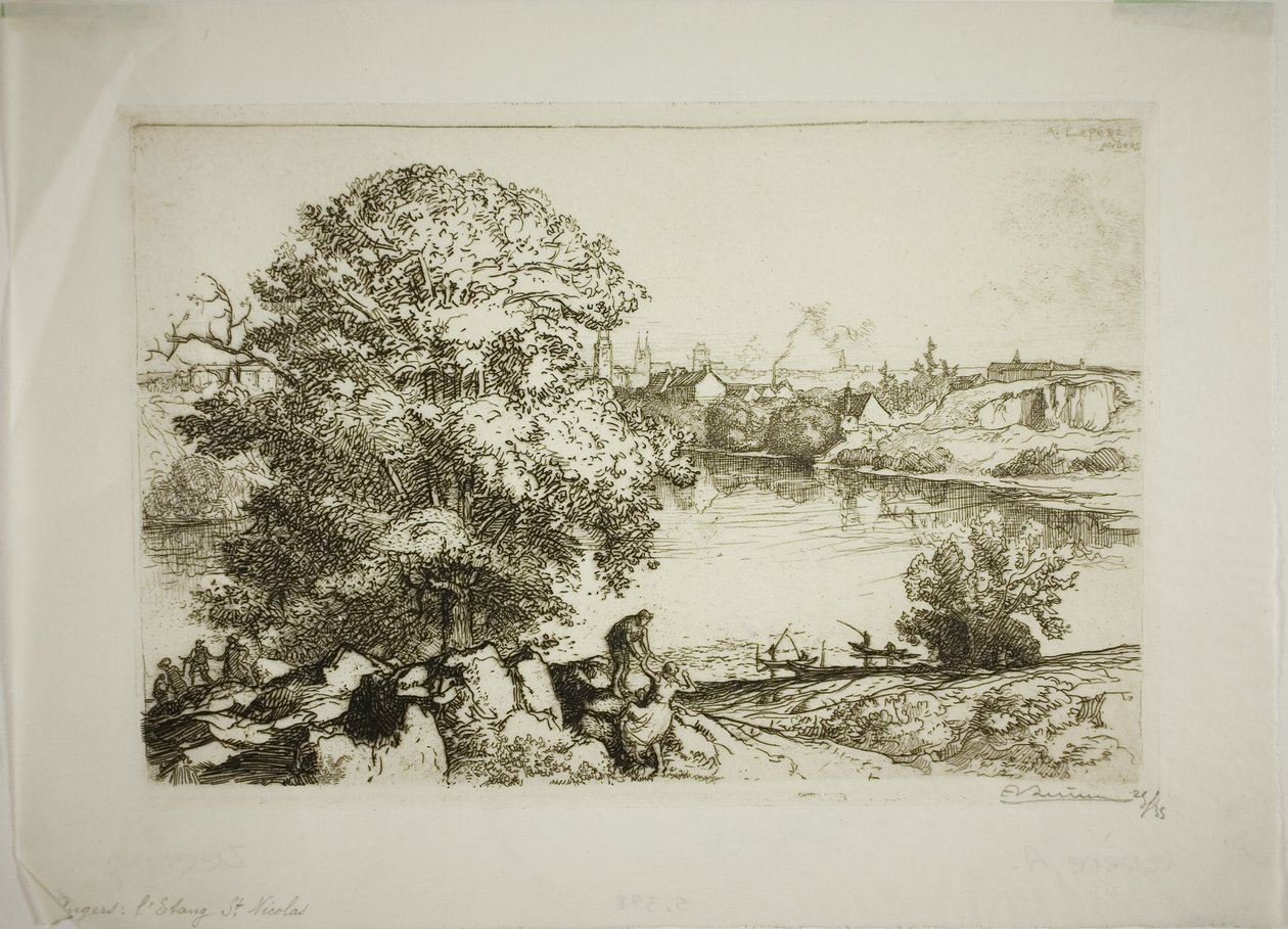 Angers, Lake Saint-Nicolas by Louis Auguste Lepère