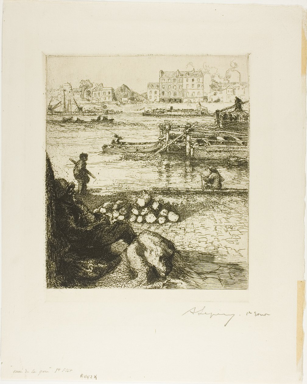 Public Wharf, Quai de la Gare by Louis Auguste Lepère