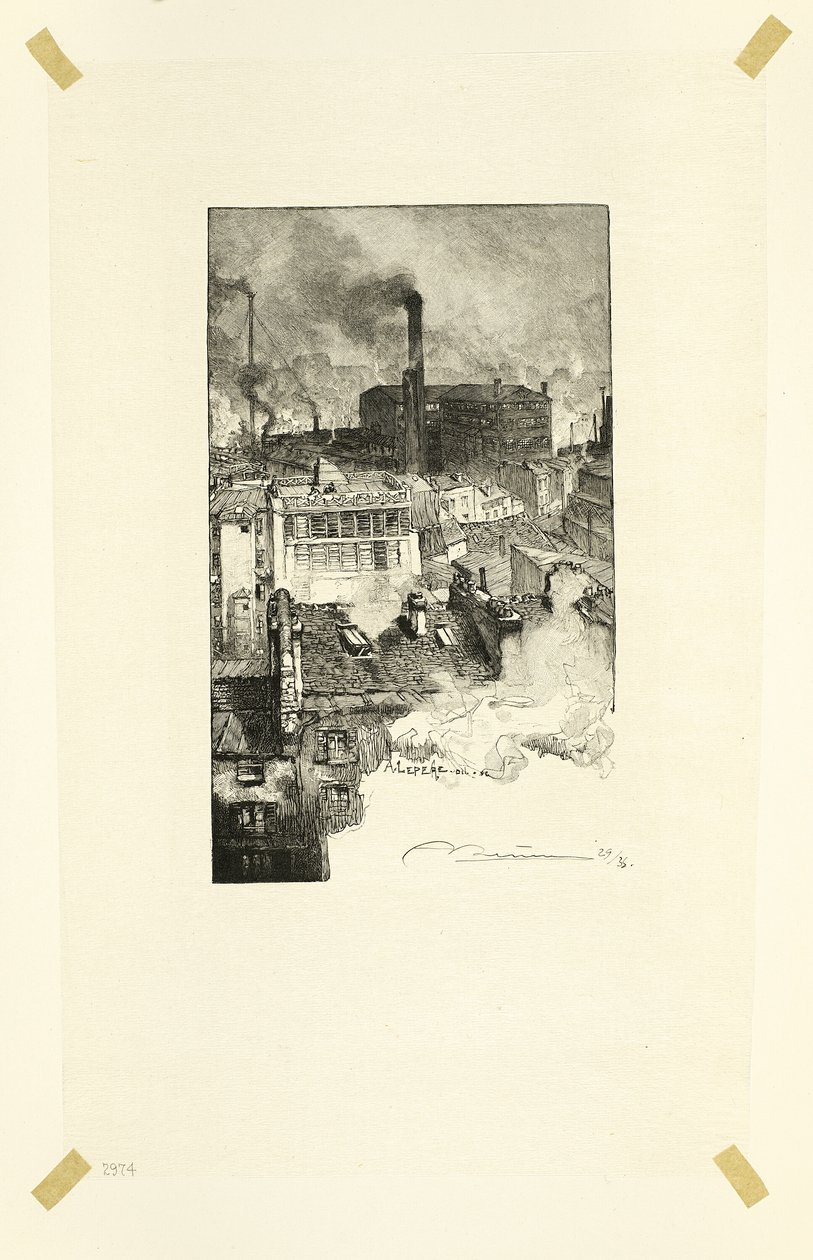 Gobelin District, plate 20 from Along the Seine and the Boulevards by Louis Auguste Lepère