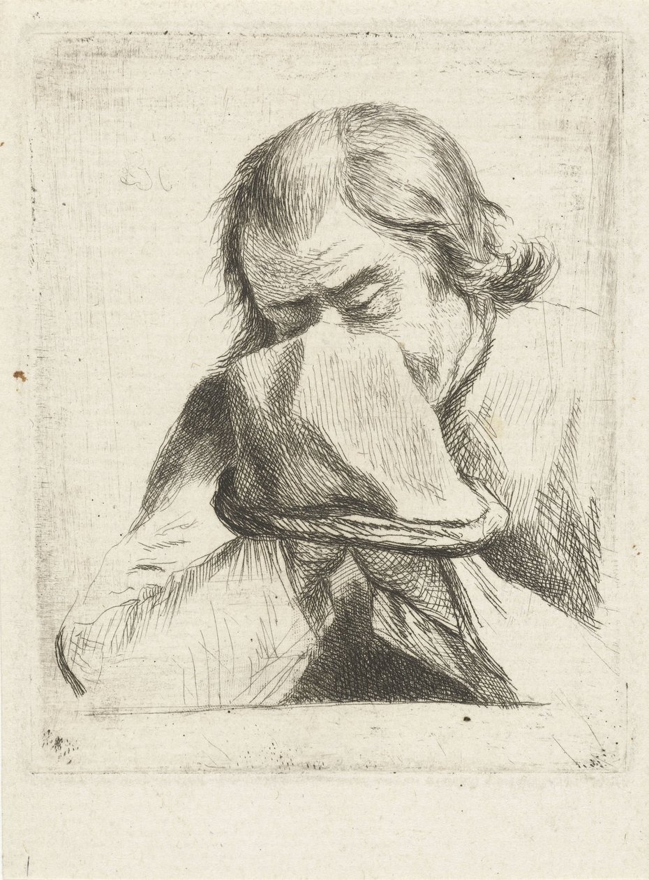 Praying Man with Hat by Louis Bernard Coclers