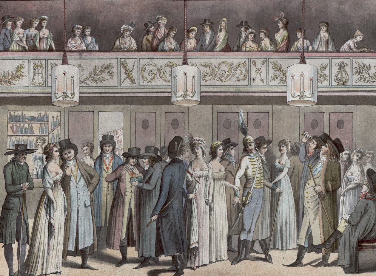 Foyer of the Montansier Theatre at the Palais-Royal. Collection of Hippolyte Destailleur (1822-1893) by Louis Binet