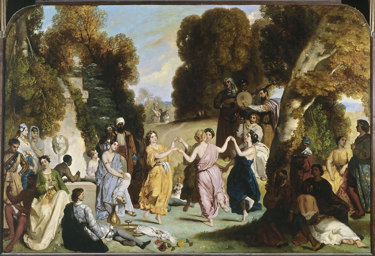 Dance of the Muses, between 1846 and 1851 by Louis Boulanger