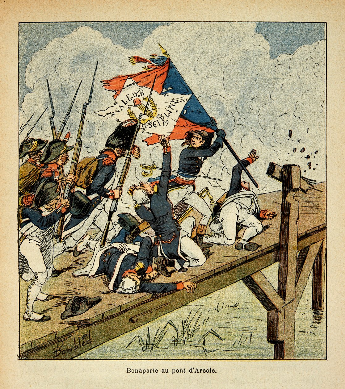 Bonaparte at the Bridge of Arcole by Louis Charles Bombled