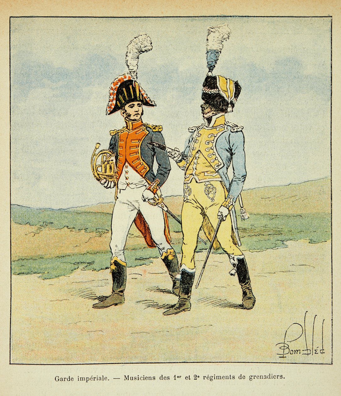 Imperial Guard: Musicians of the 1st and 2nd regiments of grenadiers by Louis Charles Bombled