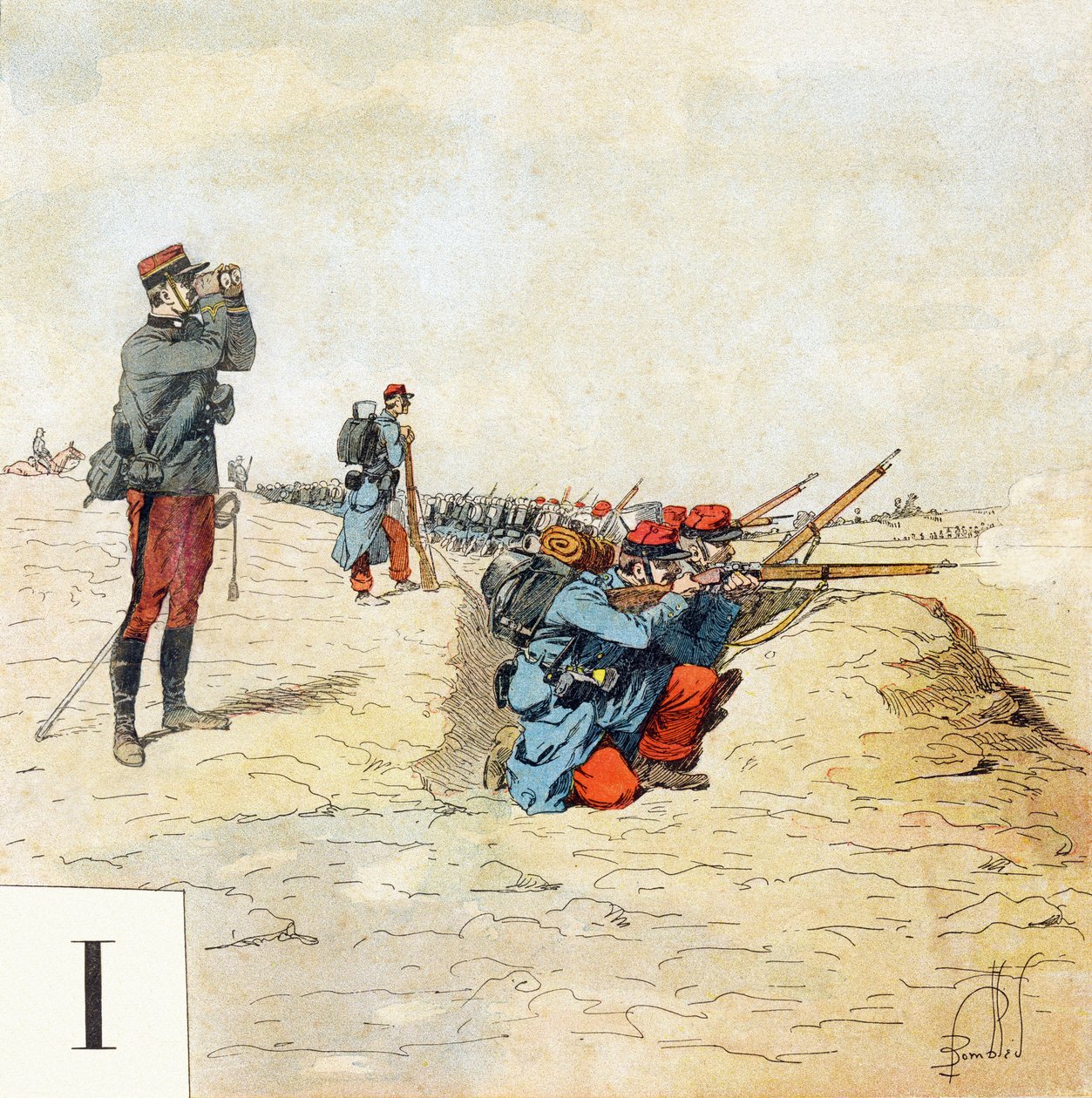 Letter I: Infantry, "I Will Be a Soldier" - Military Alphabet by Louis Charles Bombled