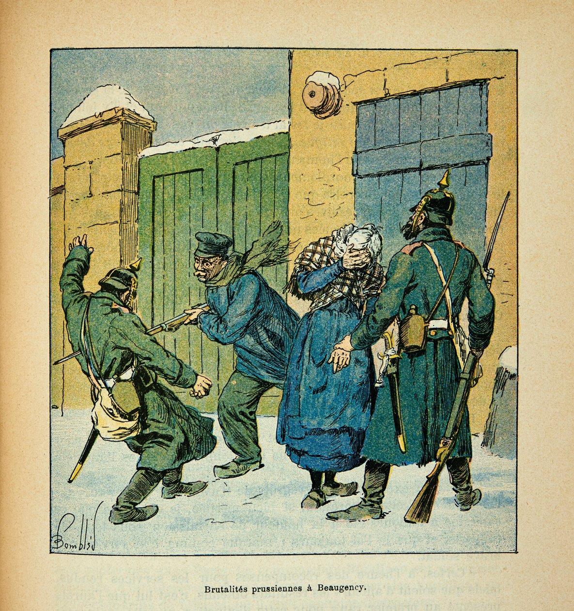 The Army of the Loire: In Beaugency the Inhabitants Defend Themselves Against the Prussian Brutalities in December 1870 by Louis Charles Bombled