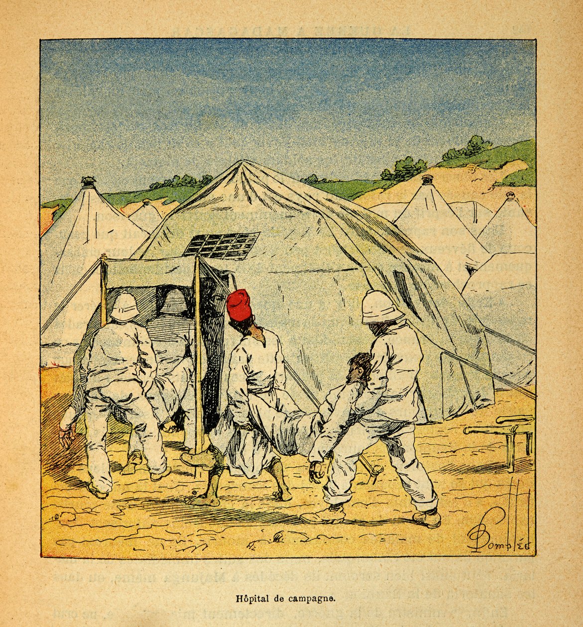 Military Field Hospital in Madagascar in 1895 by Louis Charles Bombled