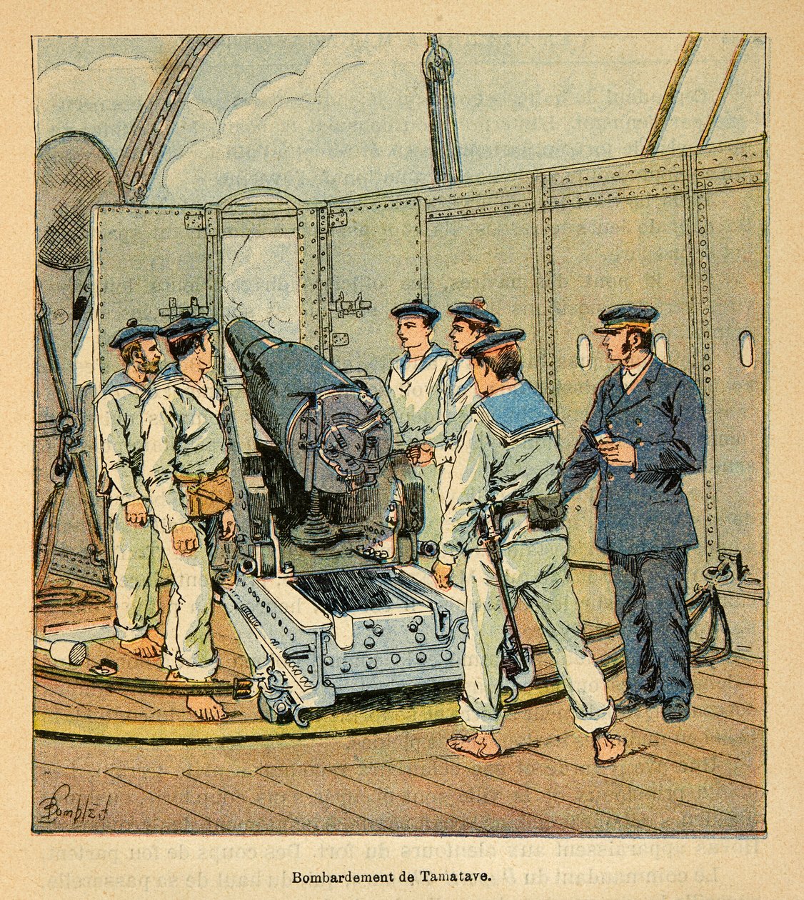 The War in Madagascar: Bombardment of Tamatave by the French Navy by Louis Charles Bombled