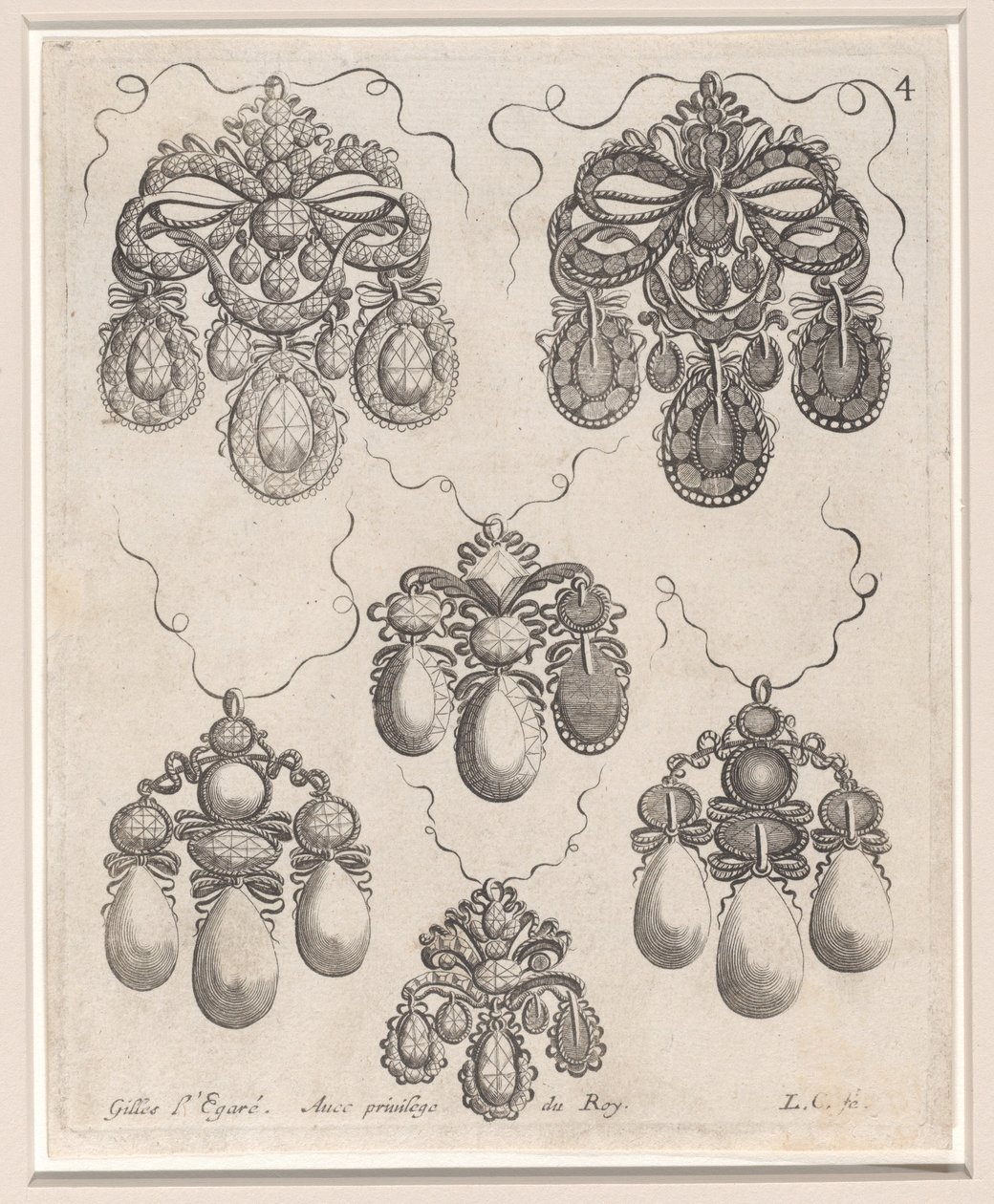Design for Pendants, Plate 4 from 