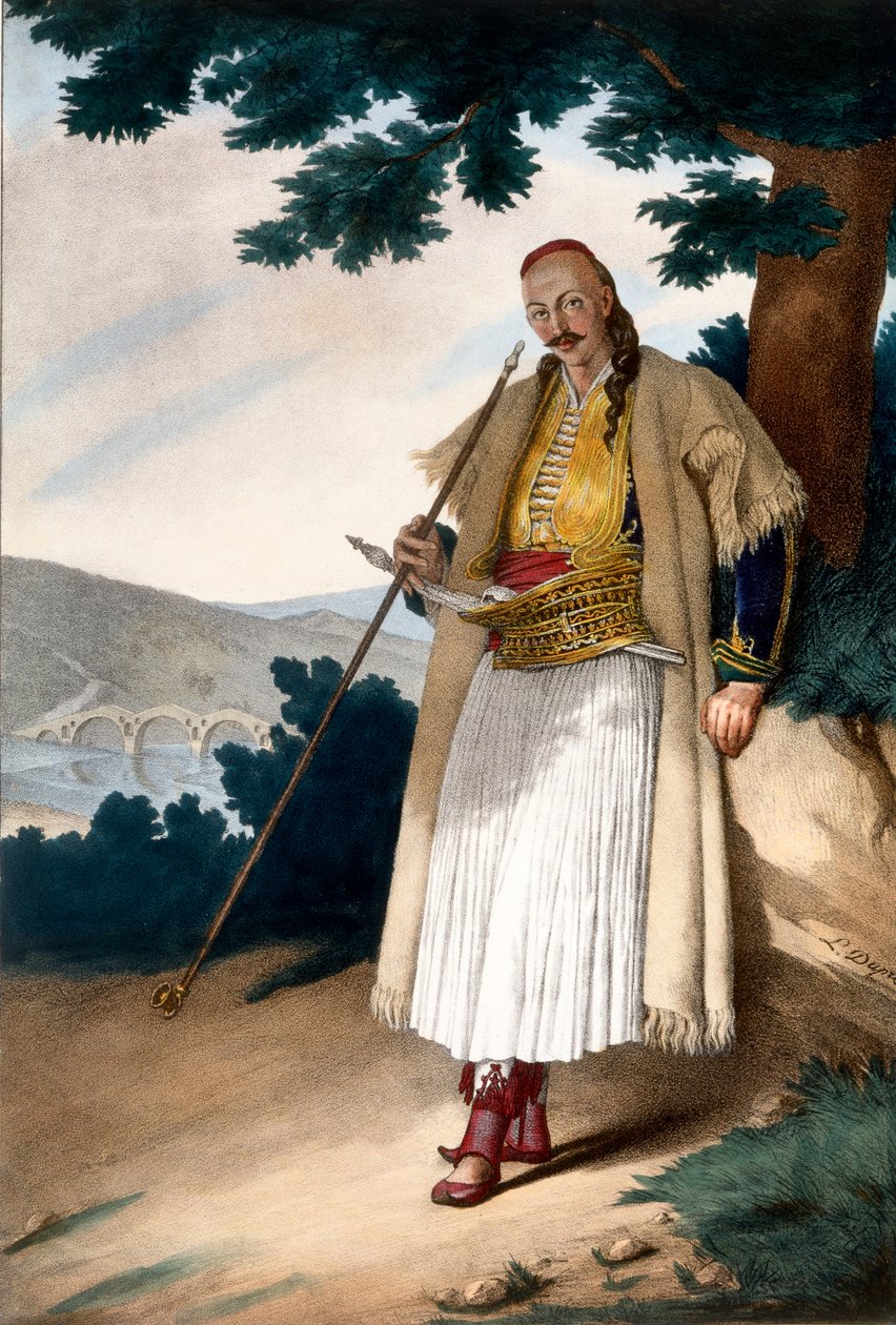 A Greek Gardener or Houseman - Plate X, engraved by Lemercier from 