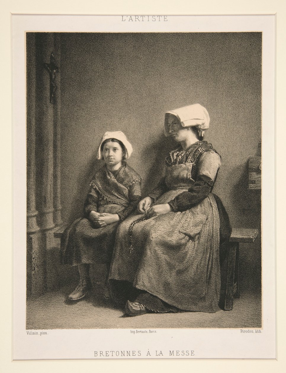 Breton Women at Mass by Louis-Eugene Pirodon