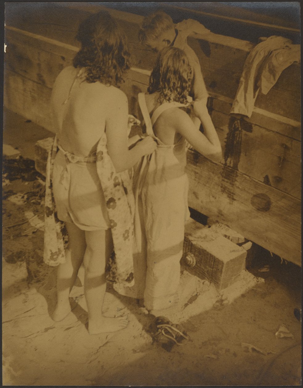 Children at Water Trough by Louis Fleckenstein
