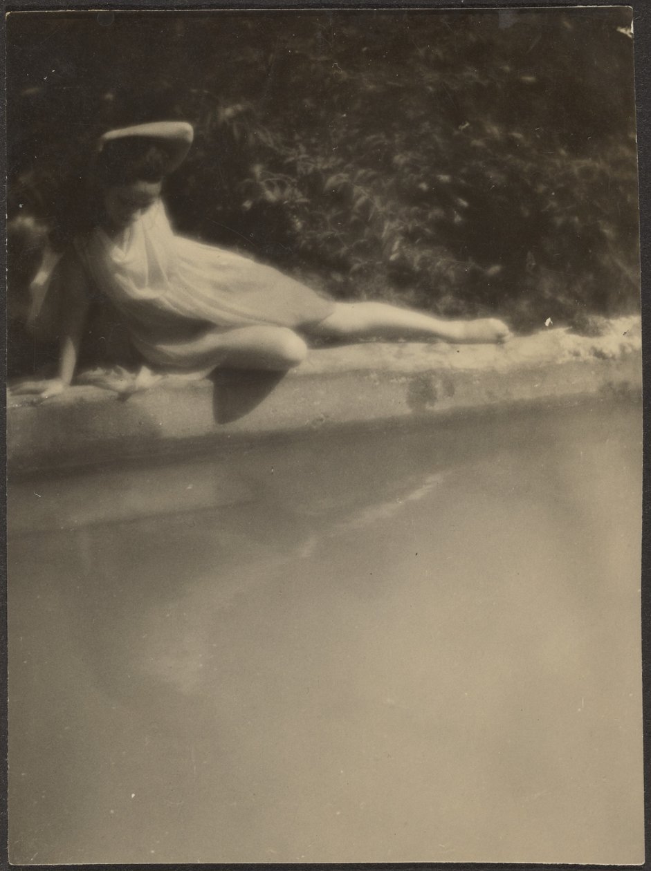 Dancer by Garden Pool by Louis Fleckenstein