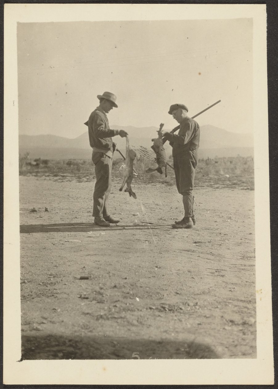 Fleckenstein and Man with Guns and Dead Jackrabbits by Louis Fleckenstein