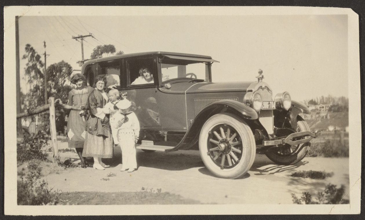 Group with Car by Louis Fleckenstein