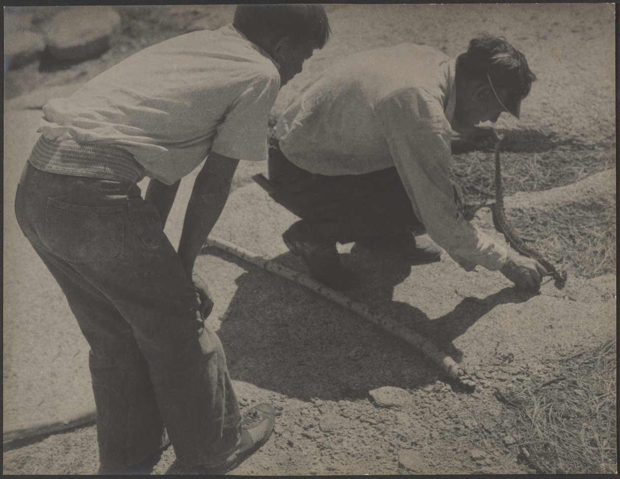 Men with Rattlesnake by Louis Fleckenstein