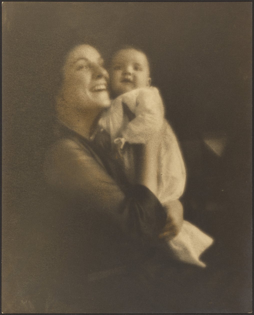 Mother and Baby in White Gown by Louis Fleckenstein