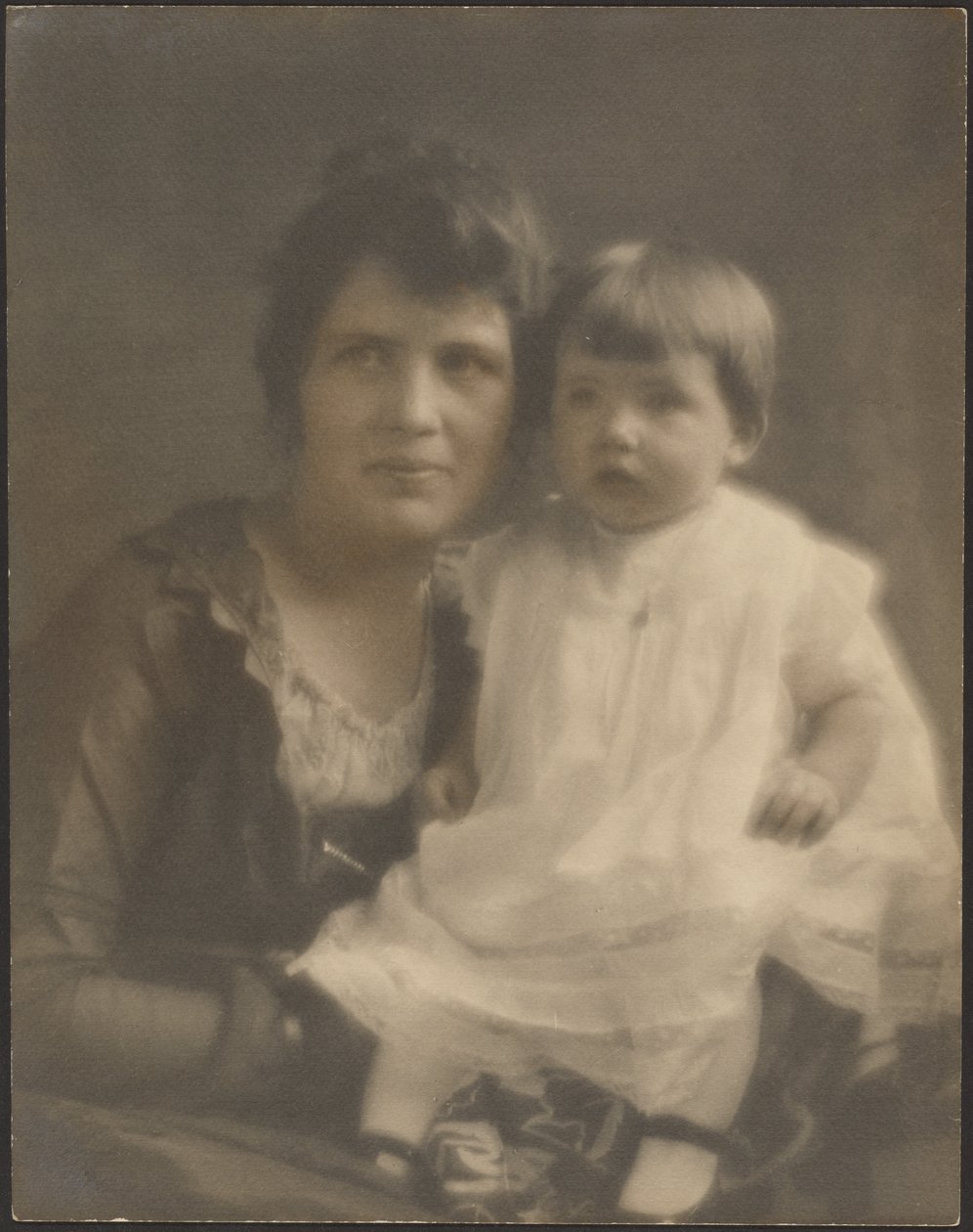 Mother and Child in White Gown by Louis Fleckenstein