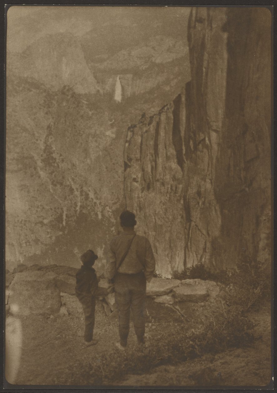 Nevada Falls from Ledge Trail, Yosemite by Louis Fleckenstein