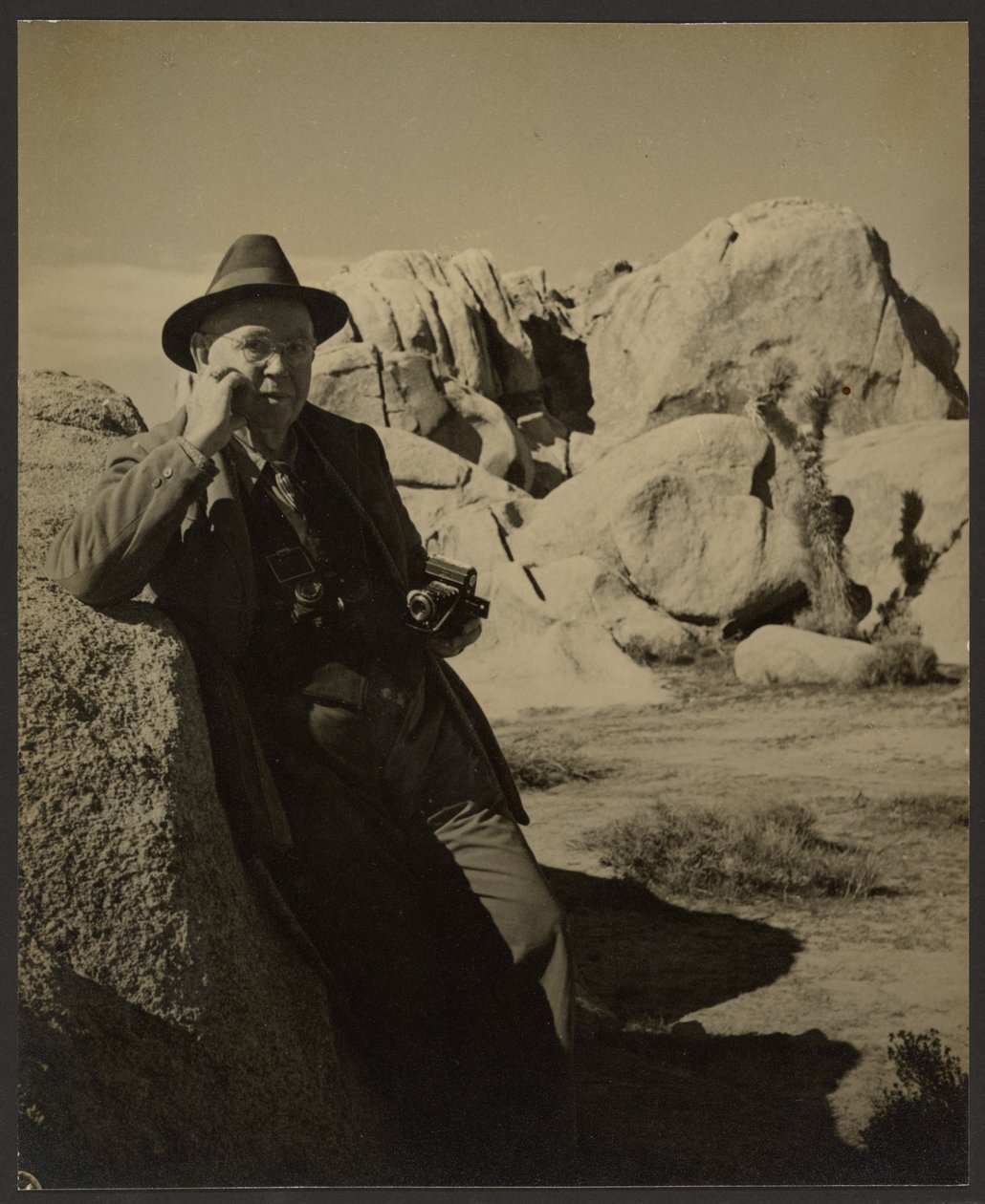 Portrait of Fleckenstein with Camera by Louis Fleckenstein