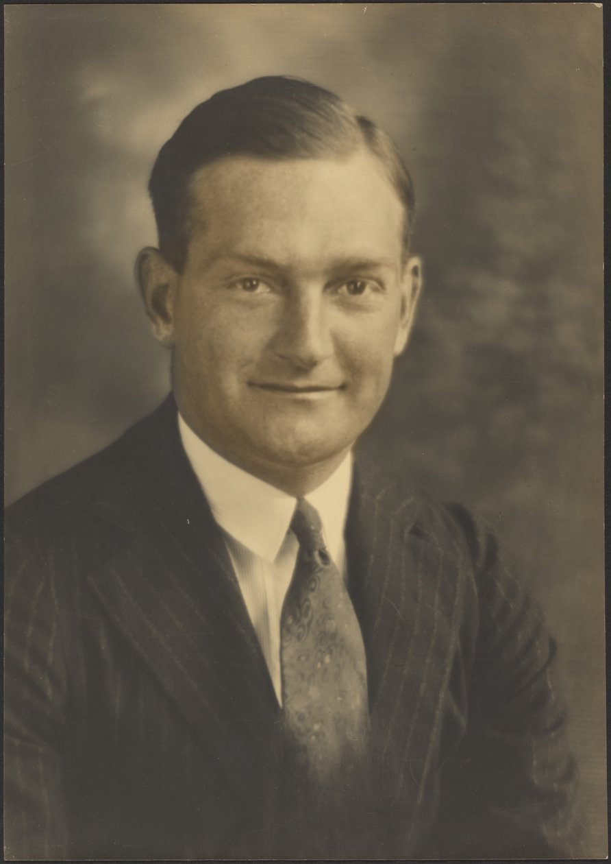 Portrait of a Man in Pinstripe Suit by Louis Fleckenstein