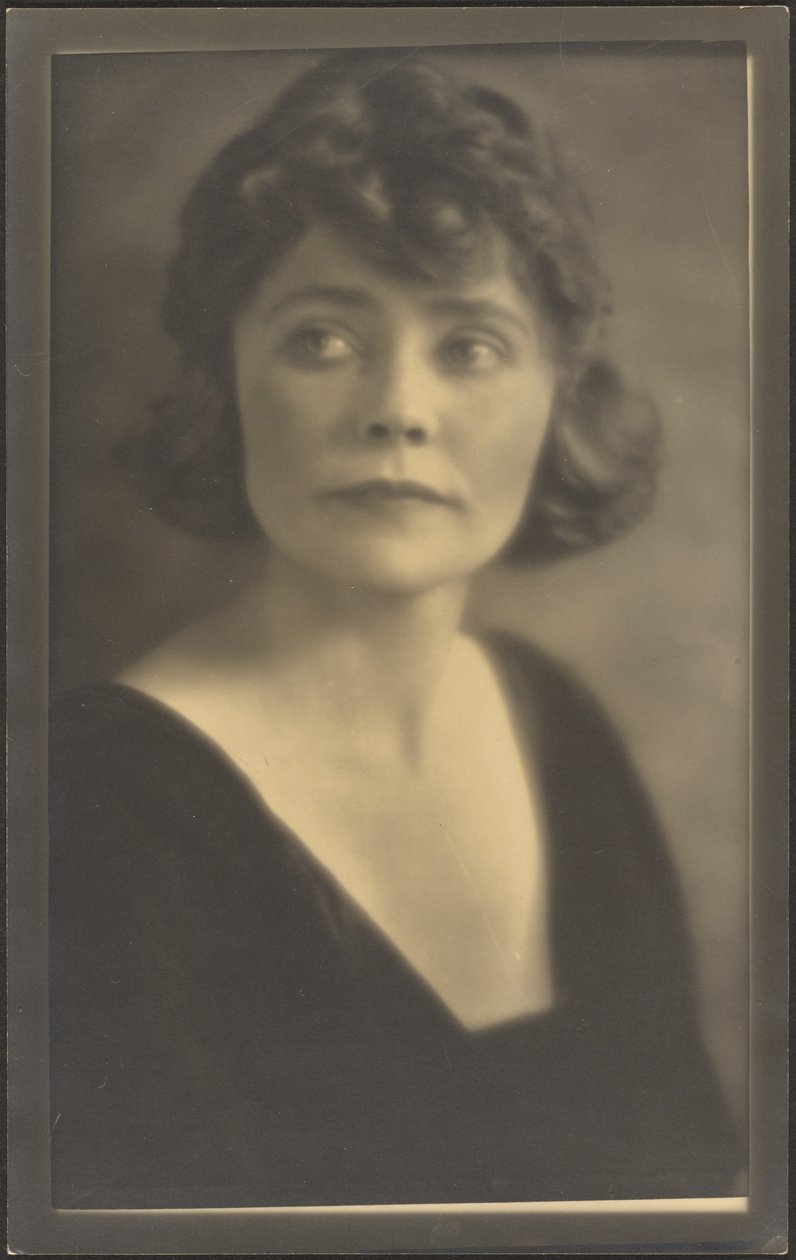 Portrait of a Woman in Black Dress by Louis Fleckenstein