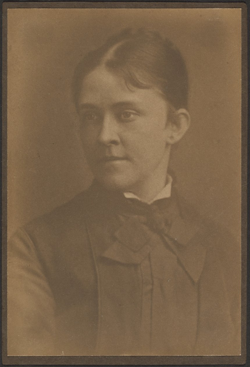Portrait of a Woman in Dress with Neck Tie by Louis Fleckenstein