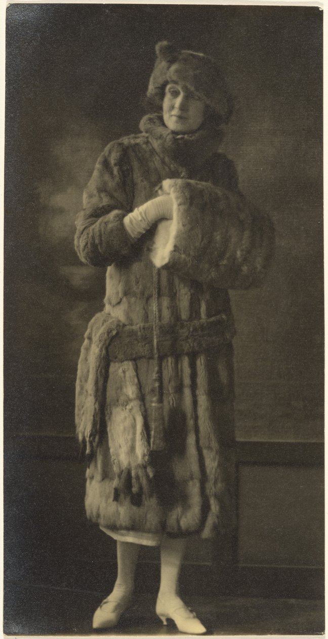Portrait of a Woman in Furs by Louis Fleckenstein