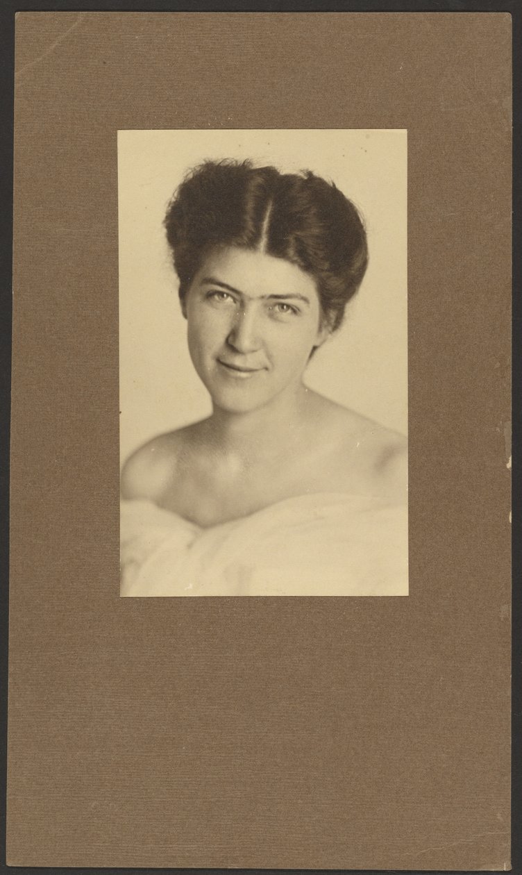 Portrait of a Woman in Off-the-shoulder Dress by Louis Fleckenstein