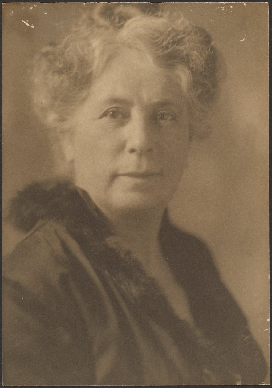 Portrait of a Woman with Fur Collar by Louis Fleckenstein
