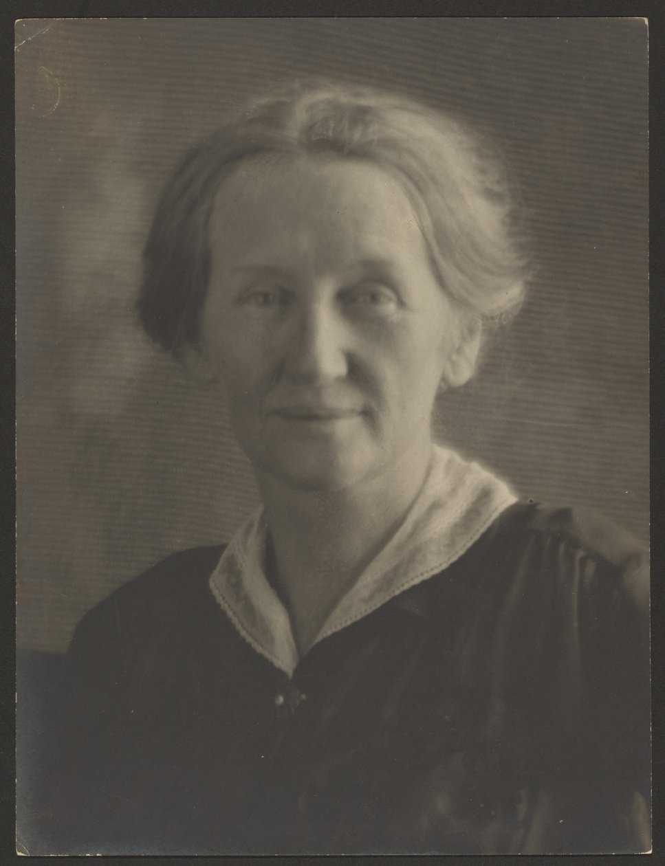 Portrait of a Woman with Pearl Pin by Louis Fleckenstein