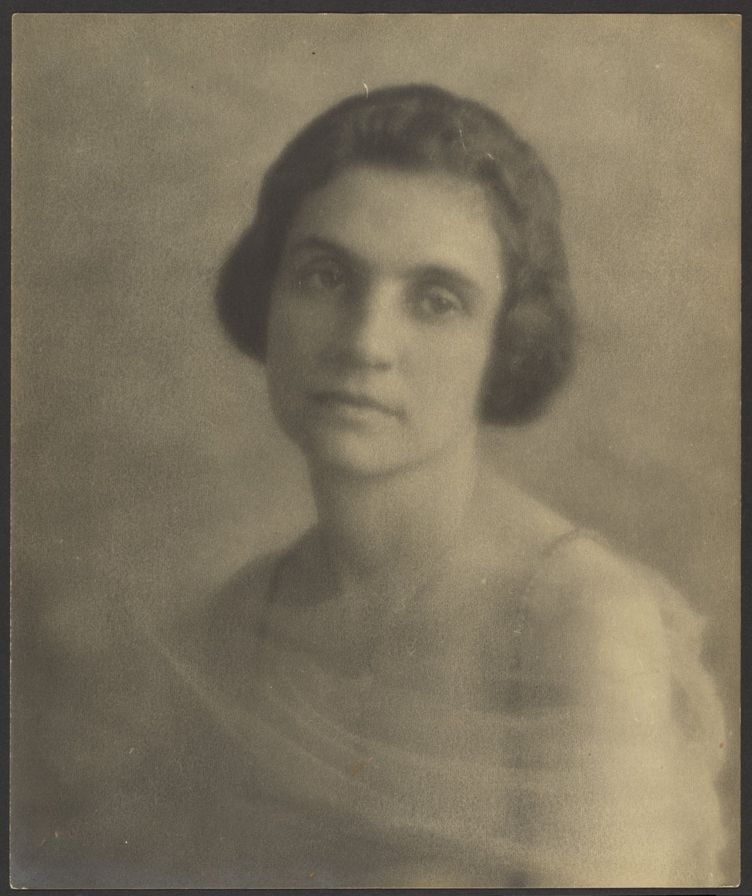 Portrait of a Woman with Tulle Shawl by Louis Fleckenstein