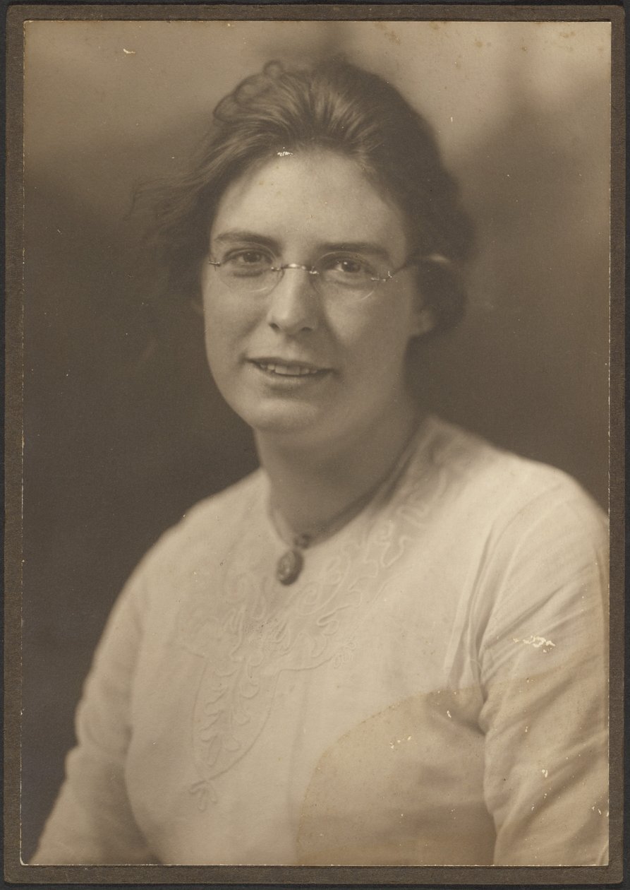 Portrait of a Young Woman in Glasses by Louis Fleckenstein