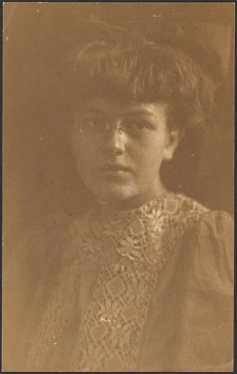 Portrait of a Young Woman with Glasses by Louis Fleckenstein