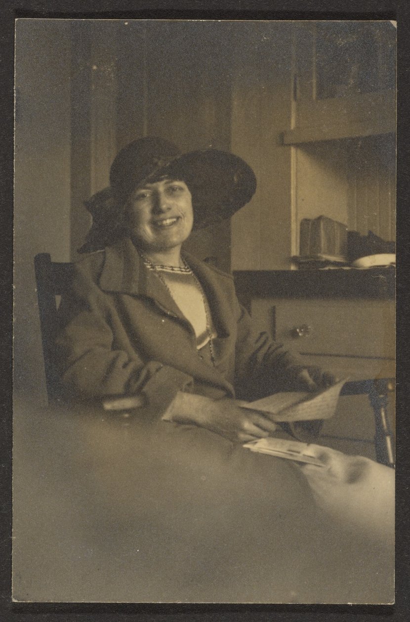 Woman Holding Letter by Louis Fleckenstein